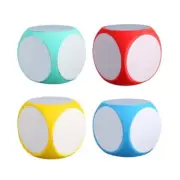 DIY Blank Dice Write On/Wipe Off Dice, Cleanable Blank Game Cubes for Classroom