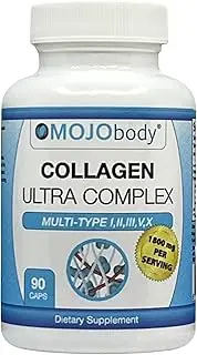 Multi Collagen Ultra Complex Capsules (Types I, II, III, V & X) Complex Multi Collagen Protein Blend for Anti-Aging, Hair, Skin, Nails and Joints, 1500mg Per Serving, 90 Capsules