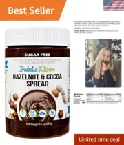 Sugar Free Hazelnut Cocoa Spread - Low Carb Chocolate Dessert Spread - w/Preb...