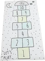 Generic 1pc Digital Checkers Blanket Play Mat for Play Mat Infants Cartoon Crawling Pad Game Playing Chess Mat Rug for Room Floor Mat Decor Dark Grey Polyester (Polyester)