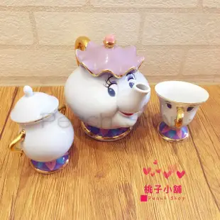 【桃子小舖 ♥ P.S 】 糖罐 東京迪士尼海洋限定 美女與野獸 日本製陶瓷罐 另售茶壺媽媽和阿奇杯
