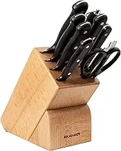 Kamati Gourmet Knife Block Set 9-Piece,Black