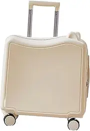 [AsrMyjcx] Kids Ride on Suitcase Carry on Size with Combination Lock Quiet Hardside with Universal Wheels Travel Luggage for Boys Girls, White