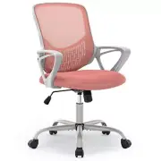 JHK Ergonomic Office Home Desk Mesh Fixed Armrest, Executive Computer Chair w...