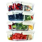 2 & 3 Compartments Glass Meal Prep Containers – Portion Control Containers, F...