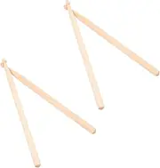 Kisangel 2 Pairs Maple Drumsticks of Short Wooden Mallets for Percussion Instruments for Beginners and Young Musicians Safe and Durable Drumsticks