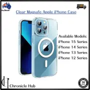 For iPhone 16 15 14 13 12 Pro Max Magsafe Case Cover Magnetic Shockproof Clear
