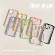 Colorful Border Transparent Phone Case for iPhone 14 12 13 11 Pro Shockproof