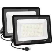 200W LED Flood Light Outdoor, 24000LM Bright Security Light, IP66 Waterproof ...