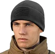 M-Tac Tactical Beanie Fleece Watch Cap - Winter Hat Elite - Patch Panel