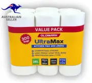 36L Kitchen Tidy Bin Liners, 300 Bags Value Pack, Extra Strong Multipurpose Rubb