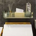 Plastic Bathroom Storage Rack Transparent Cosmetic Storage Basket Bathroom