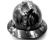 FULL BRIM Hard Hat custom hydro dipped YOURE NEXT SKULLS SUPER SICK NEW