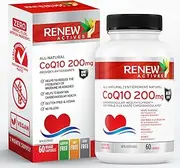 RENEW ACTIVES CoQ10 Ubiquinone Supplement 200MG per Serving – Supports Heart Health, Migraine Relief, Immune System Boost Antioxidant Support & Energy – High Potency, Made in Canada - 60 Capsules