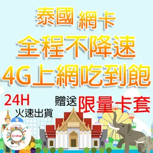 泰國上網卡 3~10天 全程不降速 4G 吃到飽 泰國 上網 網路 sim 電信 卡 網卡 上網卡 網路卡 電話卡