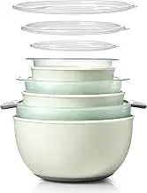 OXO Good Grips 9-Piece Nesting Bowl & Colander Set, Sea Glass