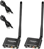 Atelierate 2.4G Audio Extensor Wireless Audio Digital to Analog Converter TX & RX 50M LAN Audio Extender Splitter