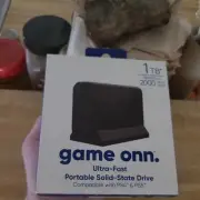 Onn. Gaming Portable SSD 1TB Compatible With PS4 & PS5, Black