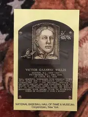 Vic Willis Postcard- Baseball Hall of Fame Induction Plaque -Cooperstown Photo