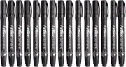 12x Artline Supreme Permanent Markers 0.4mm - Black Bulk Pack