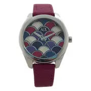 AX5523 Geo Purple Leather Watch by Armani Exchange for Women - 1 Pc Watch