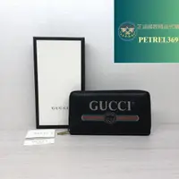 在飛比找蝦皮購物優惠-二手 GUCCI 小牛皮GG Logo全拉鍊式長夾 4963