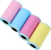 Happyyami 4Rolls Mini Thermal Printer Sticker Self Adhesive Blank Labels for Photo Printing Thermal Sticker Labels