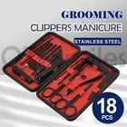 18PCS Set Tools Pedicure Kit Stainless Steel Nail Grooming Clippers Manicure