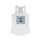 Racerback Tank Top, Ole Miss Glow Up Game Day Shirt, Colonel Reb, Retro Glitter