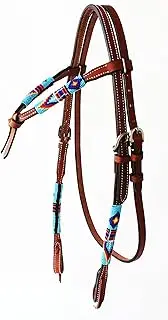 PRORIDER Horse Show Bridle Western Leather Headstall 79RT01