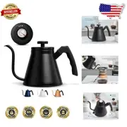 27 oz Elegant Stainless Steel Kettle with Gooseneck Spout & Whistle Feature