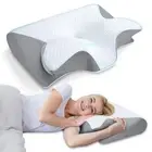 Memory Foam Cervical Pillow, 2 in 1 Ergonomic Contour Orthopedic Pillow for N...
