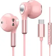 USB C Headphones for Samsung USB C Earphones with Microphone in-Ear Wired Earbuds USB Type C for Galaxy S24 S23 Ultra S22 S21 FE S20 A53 A54 iPhone 16 15 Pro Max iPad Pro Pixel 8 7 6