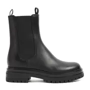 [Gianvito Rossi] Gianvito Rossi-Black Leather Biker Boots-Donna 38