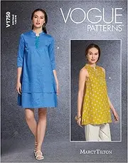 Vogue V1750 Misses' Sewing Pattern Tunic and Dress, Size L/XL/2XL