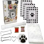 Hapinest Make Your Own Homemade Dog Treats Kit - Bone Cookie Cutters, 24 Gift Bags and Tags, Biscuit Roller, and 3 All Natural Treat Recipes