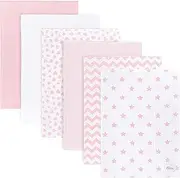 Comfy Cubs Burp Cloths 6 Pack Large 100% Cotton Washcloths Double Layered Absorbent Burping Cloth Extra Absorbent Baby Burp Cloth Extra Soft for Boys and Girls (Pink, Pack of 6)