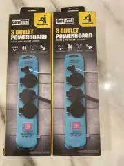 Powerboard Cordtech 3 outlet Cover USB IP4 On Off Switch x2