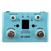 M-VAVE LOST TEMPO Guitar Drum + Looper Effect Pedal 30 Drums 11mins Looper