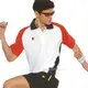 【日本 Kawasaki】男女運動休閒吸濕排汗短POLO衫-白紅#K2238A(排汗衫)【avalok】