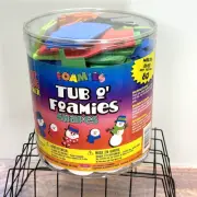 Foamies Build a Snowman FOAM SHAPES Classroom Craft Bucket Tub Value Packs