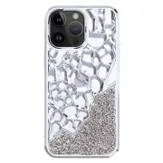 For iPhone 11 Diamond Style Hollow Heat Dissipation Electroplated TPU Phone Case - Silver