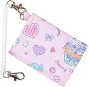 COLORFUL CANDY STYLE NP902900 Pass Case, Water Repellent, Lightweight Fabric, Lightweight, Commuter Pass Box, Bifold with Coil Chain Hook, Kids, Candy Ala Mode, Water Repellent, Lightweight, Stain