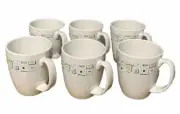 Vintage Corelle “Chocolate Mint” Coffee Cups (Set of Six)