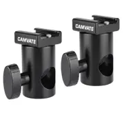 2Pcs CAMVATE Camera Video Light Mount with Cold Shoe Adapter & Light Stand Base