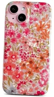 for iPhone 13 Mini Case 5.4", Cute Clear Flowers Case for Girls Women Shell