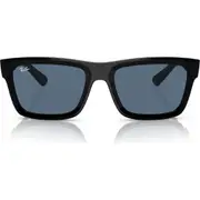 Ray-Ban Warren 57mm Rectangular Sunglasses in Black Blue at Nordstrom One Size