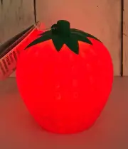 2025 Target Bullseye Playground Red Light Up Strawberry Fun Night Lamp 4+ NEW