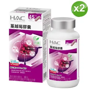 【永信HAC】蔓越莓膠囊2瓶組(90粒/瓶)