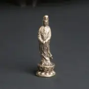 New Collectable Chinese Brass Carved Kwan-yin Guan Yin Buddha Exquisite Statuzh